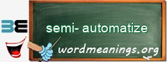 WordMeaning blackboard for semi-automatize